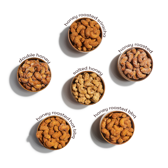 Honey Roasted Assortment - 6 Tube Sampler Gift Box