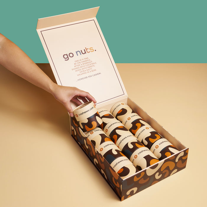 Go Nuts Assortment - 12 Tube Sampler Gift Box