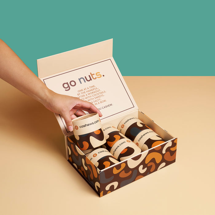 Go Nuts Assortment - 6 Tube Sampler Gift Box