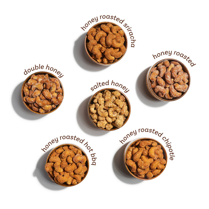 Honey Roasted Assortment - 6 Tube Sampler Pack